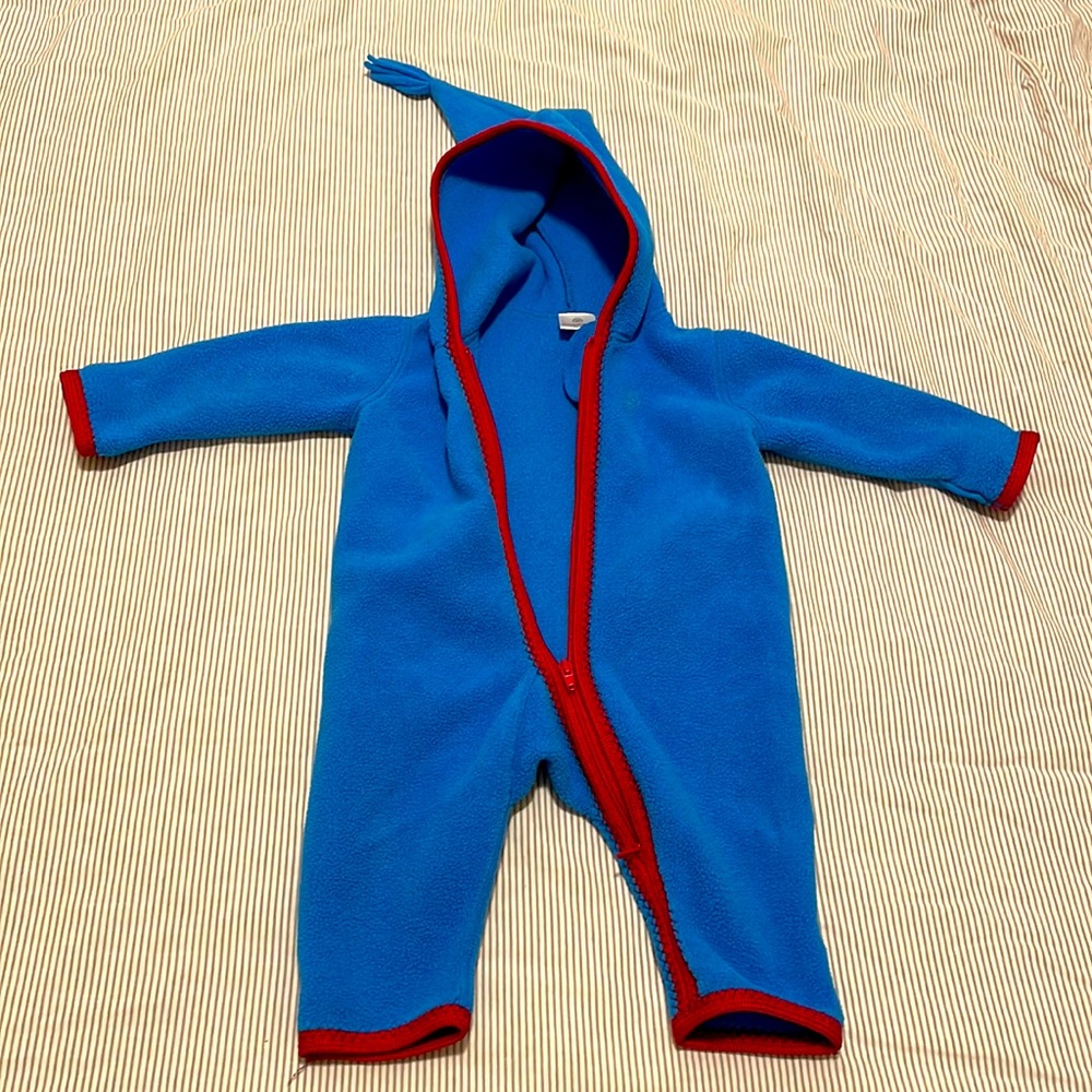 VGUC Hanna Andersson fleece baby bunting size 6-12 months